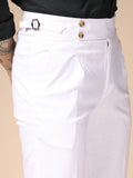 White Gurkha Pants – Summer Linen Look Formal Trousers